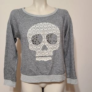 Skull sweatshirt, grey, Jr's L